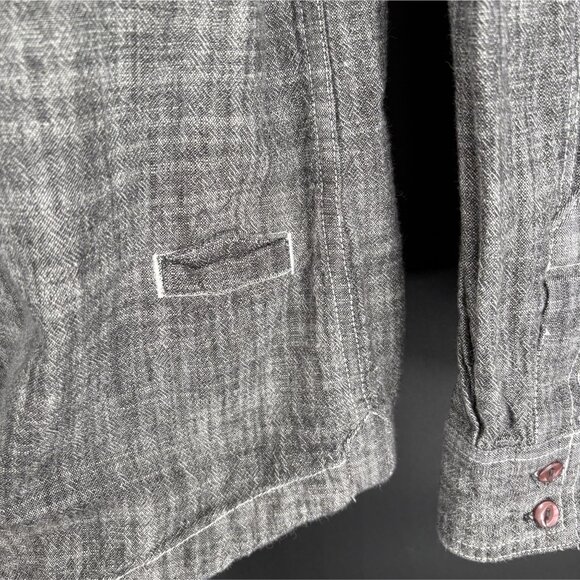 Billabong Men's Long Sleeve Button-Up Shirt XL Gray 100% Cotton Casual - Picture 4 of 9